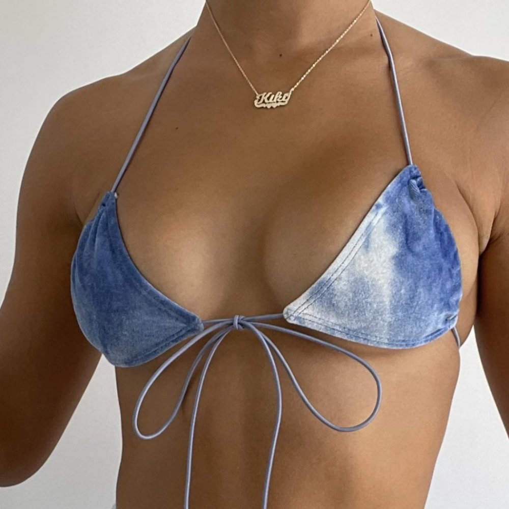 VICE SORBET Swim TOP (Blueberry) Read descripti